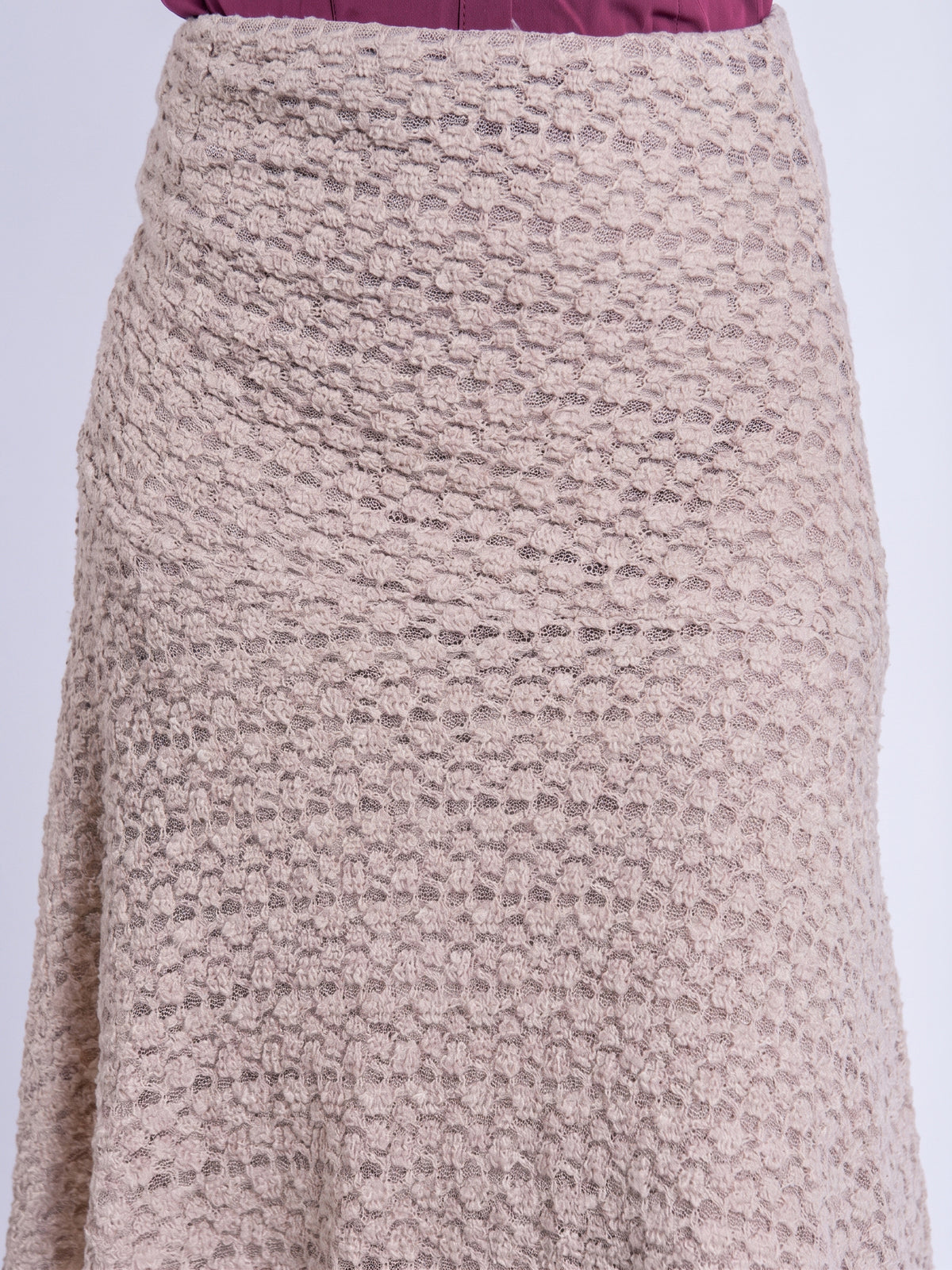 Falda beige corte desigual
