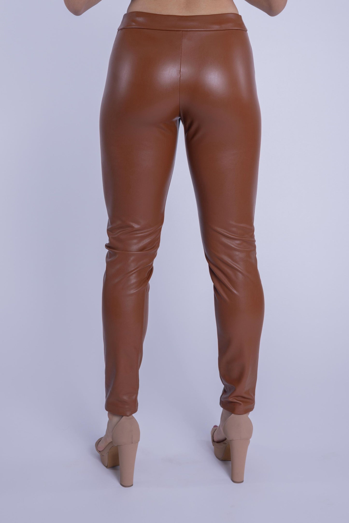 Leggings café de vinipiel