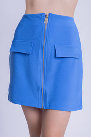 Falda de corte alto con cierre de ziper