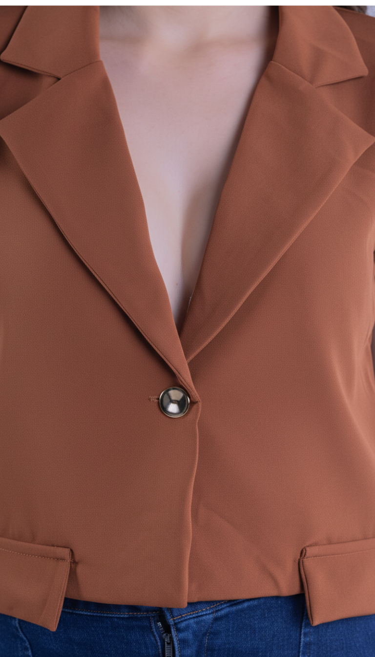 Chaleco de vestir con cierre a un boton