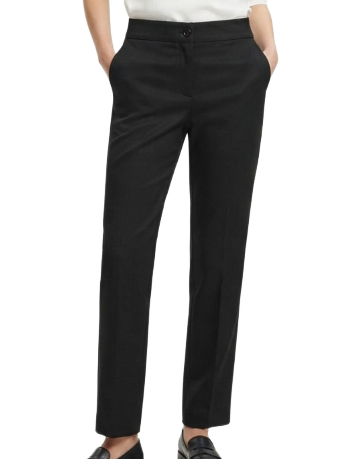 Pantalón negro de vestir con bolsas laterales