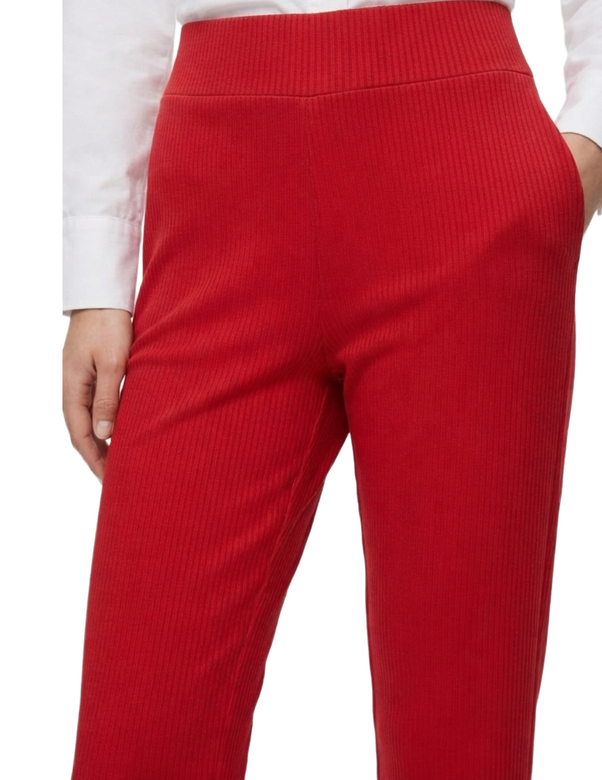 Pantalón rojo a rayas