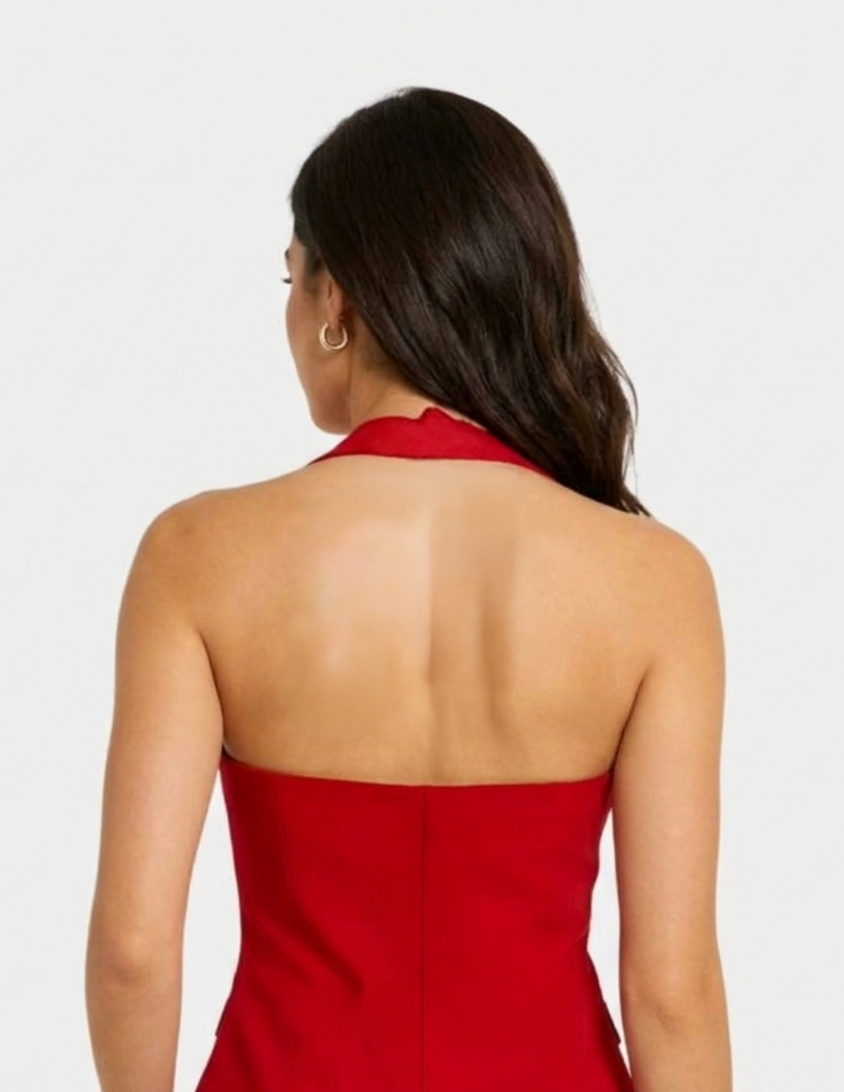 Chaleco rojo tipo halter
