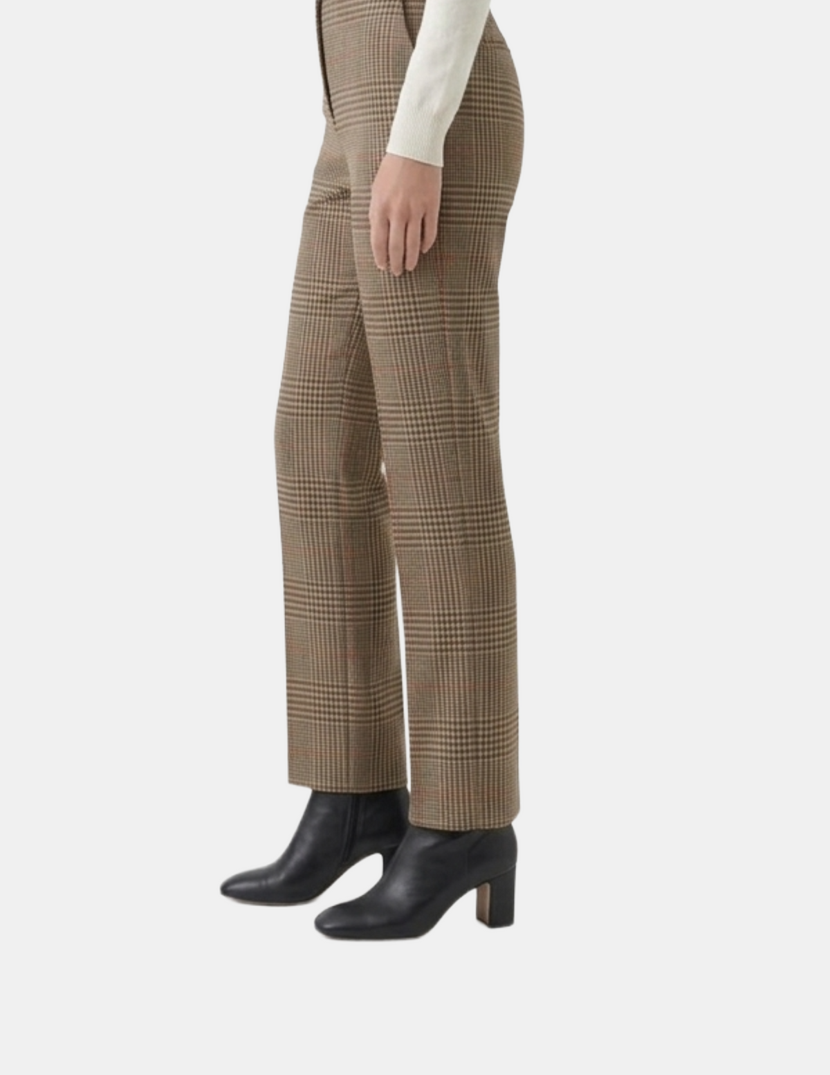 Pantalón de vestir calientito cuadriculado con bolsas laterales