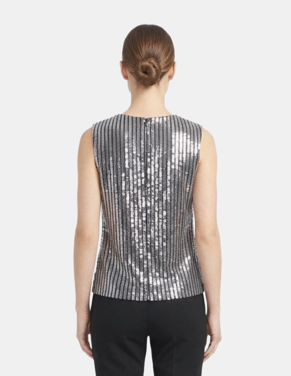 Blusa de lentejuelas plateada