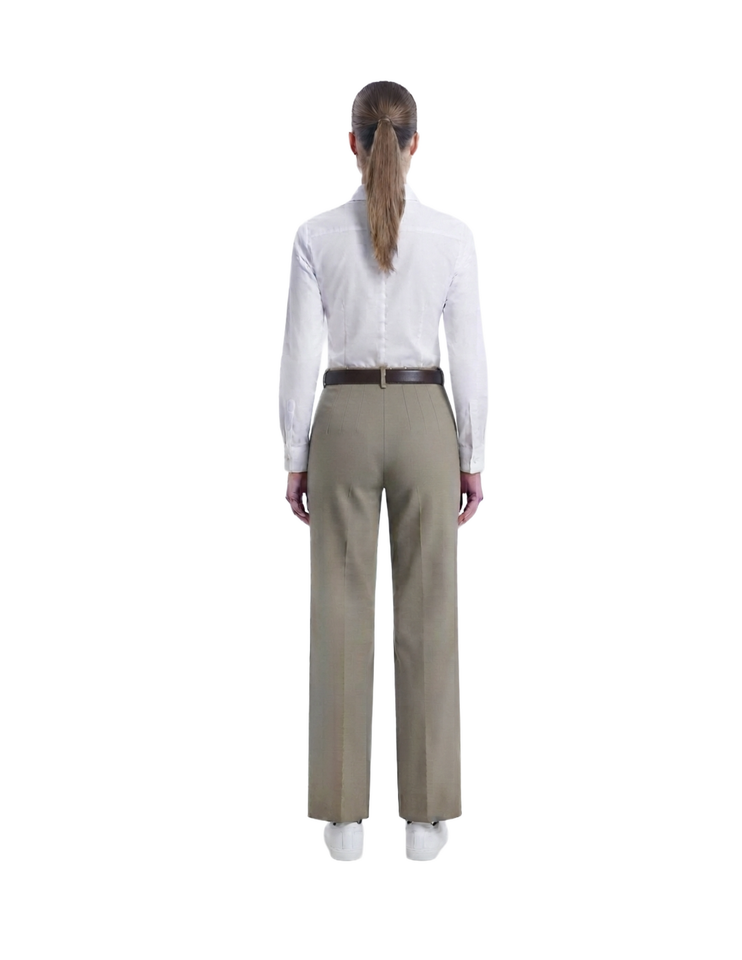 Pantalon cafe tela gruesa tipo invernal con cinturon