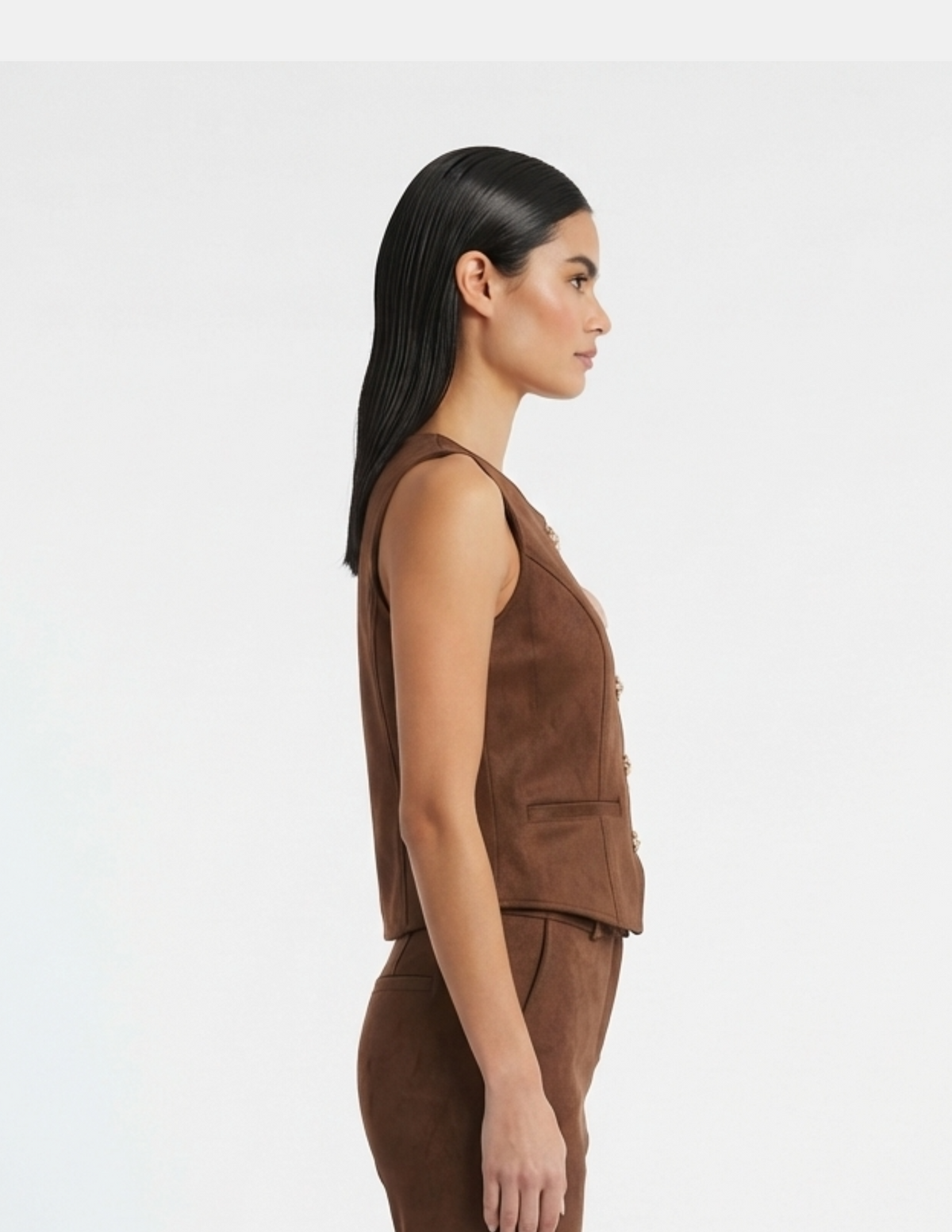 Conjunto de dos pizas de chaleco y pantalon