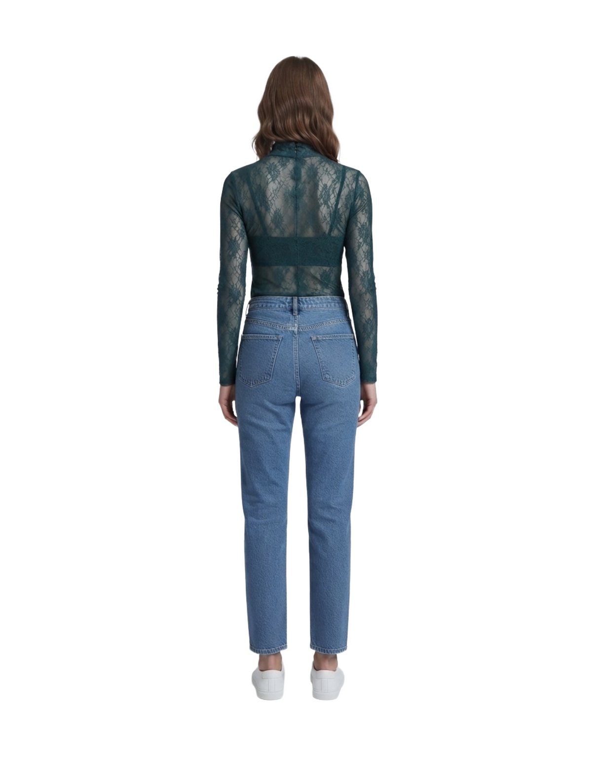 Blusa acqua mesh de encaje
