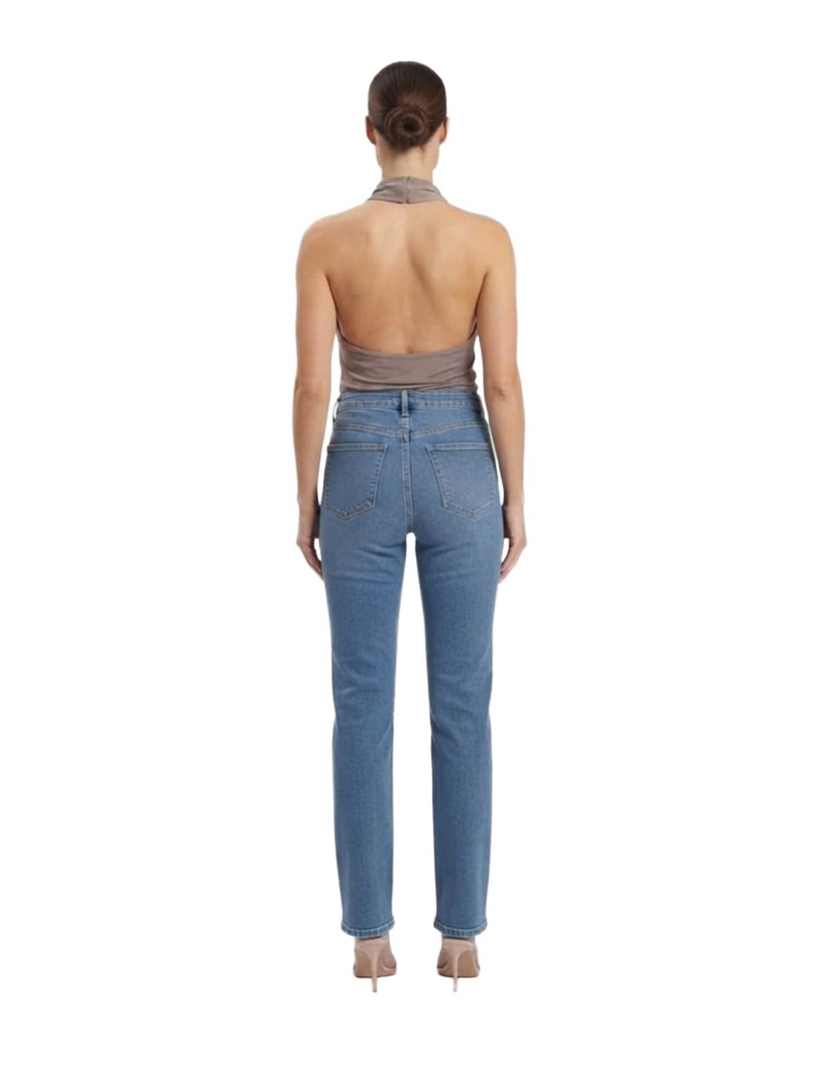 Blusa cafe estilo halter