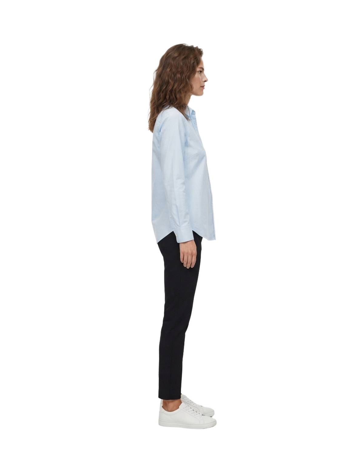 Camisa abotonada de vestir azul