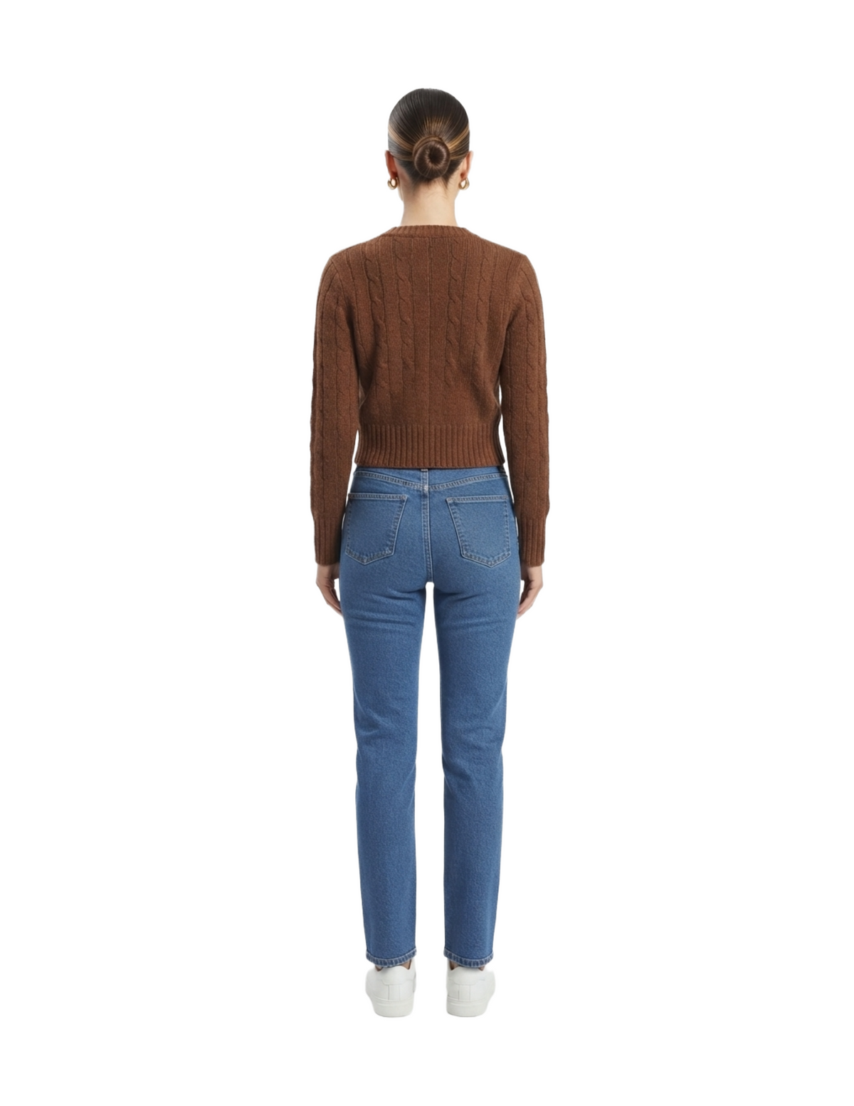Suéter cafe tipo cardigan