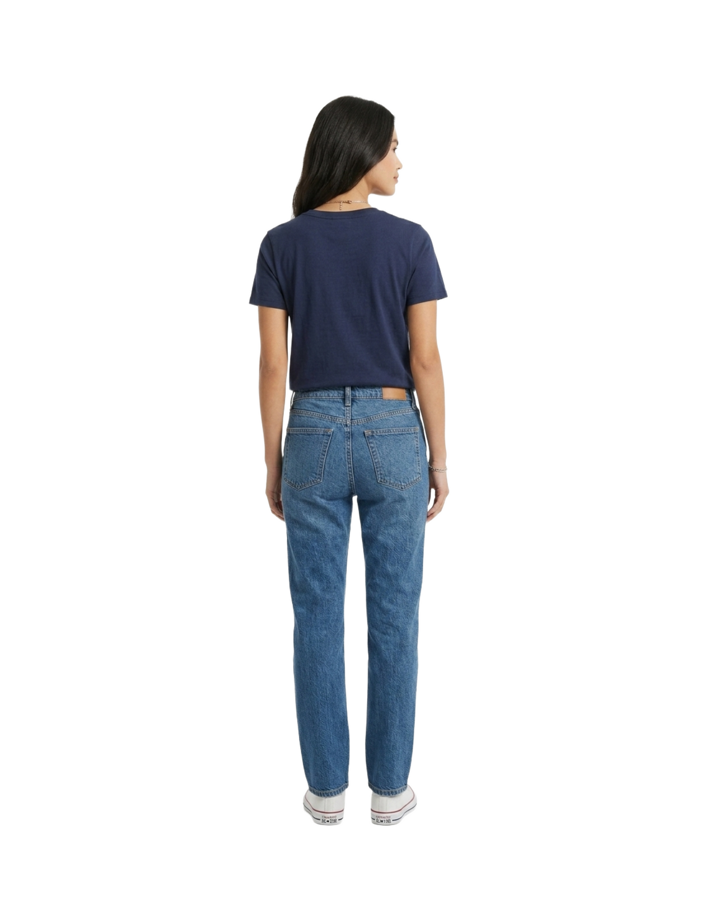 Blusa azul con estampado sublimado en rojo