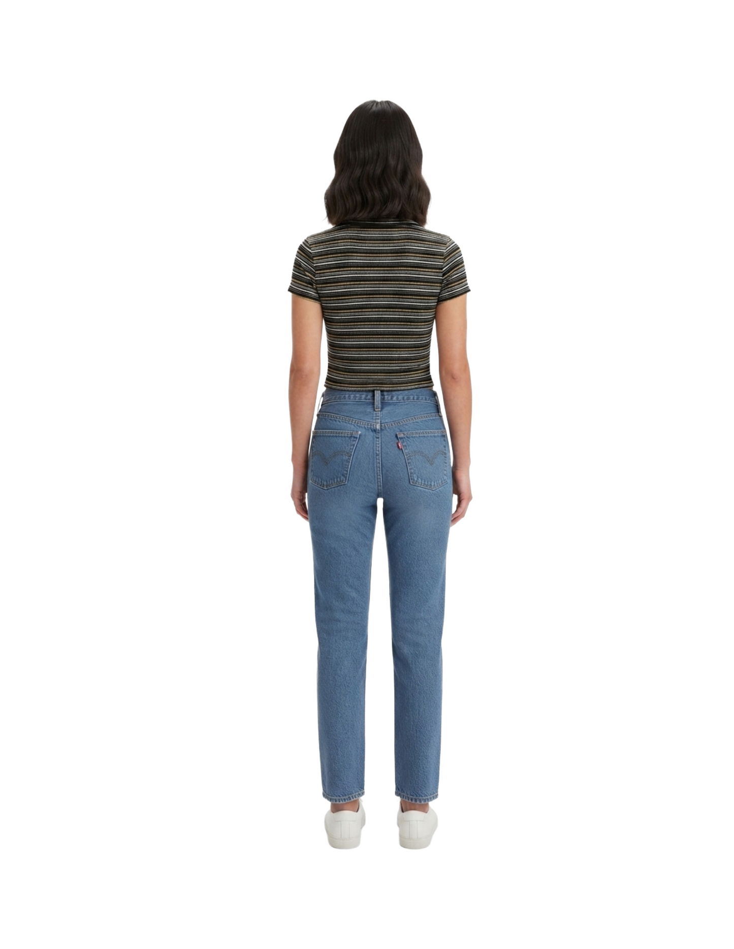 Blusa de rayas con cuello estilo polo