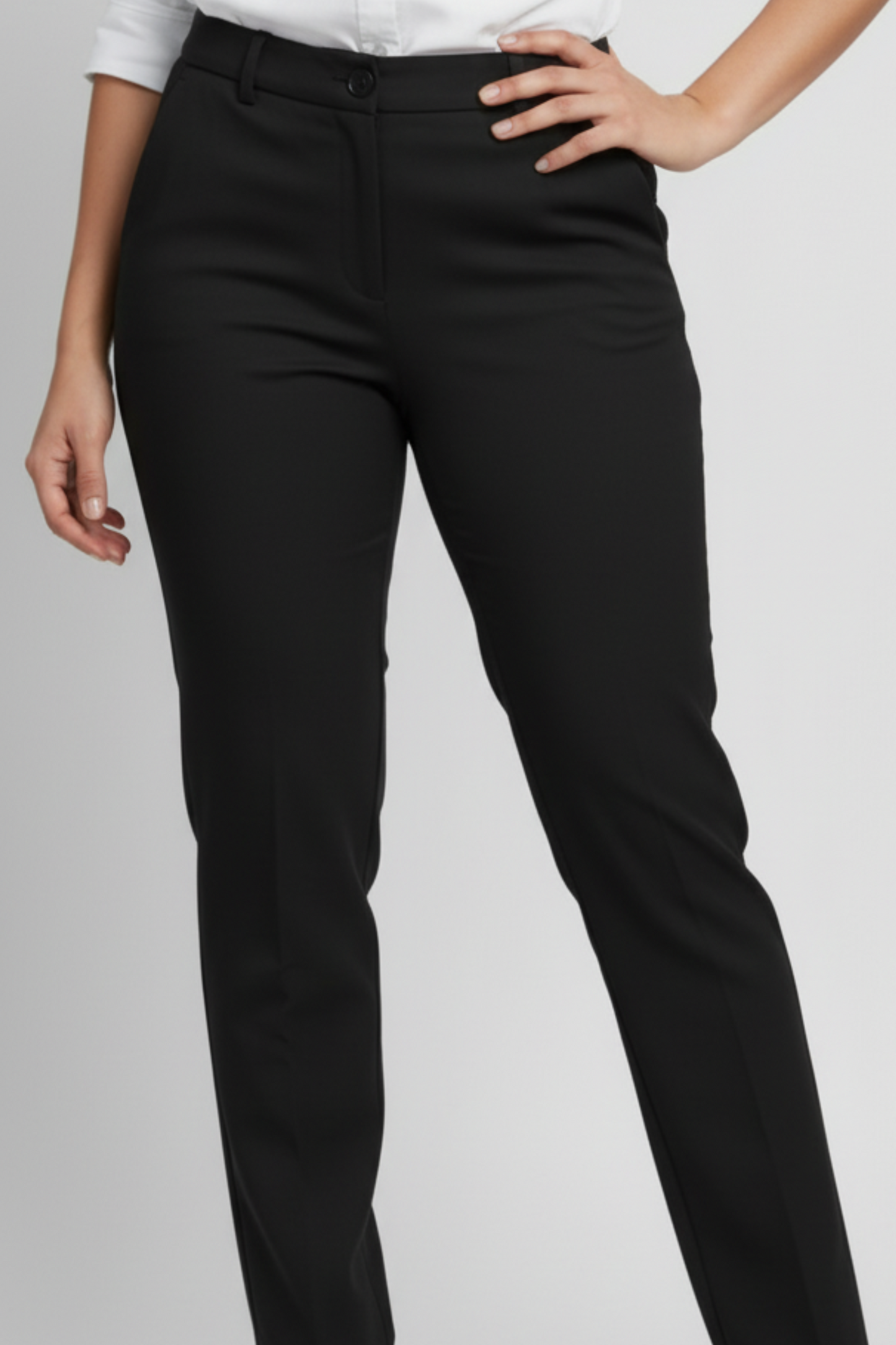 Pantalon negro de vestir recto