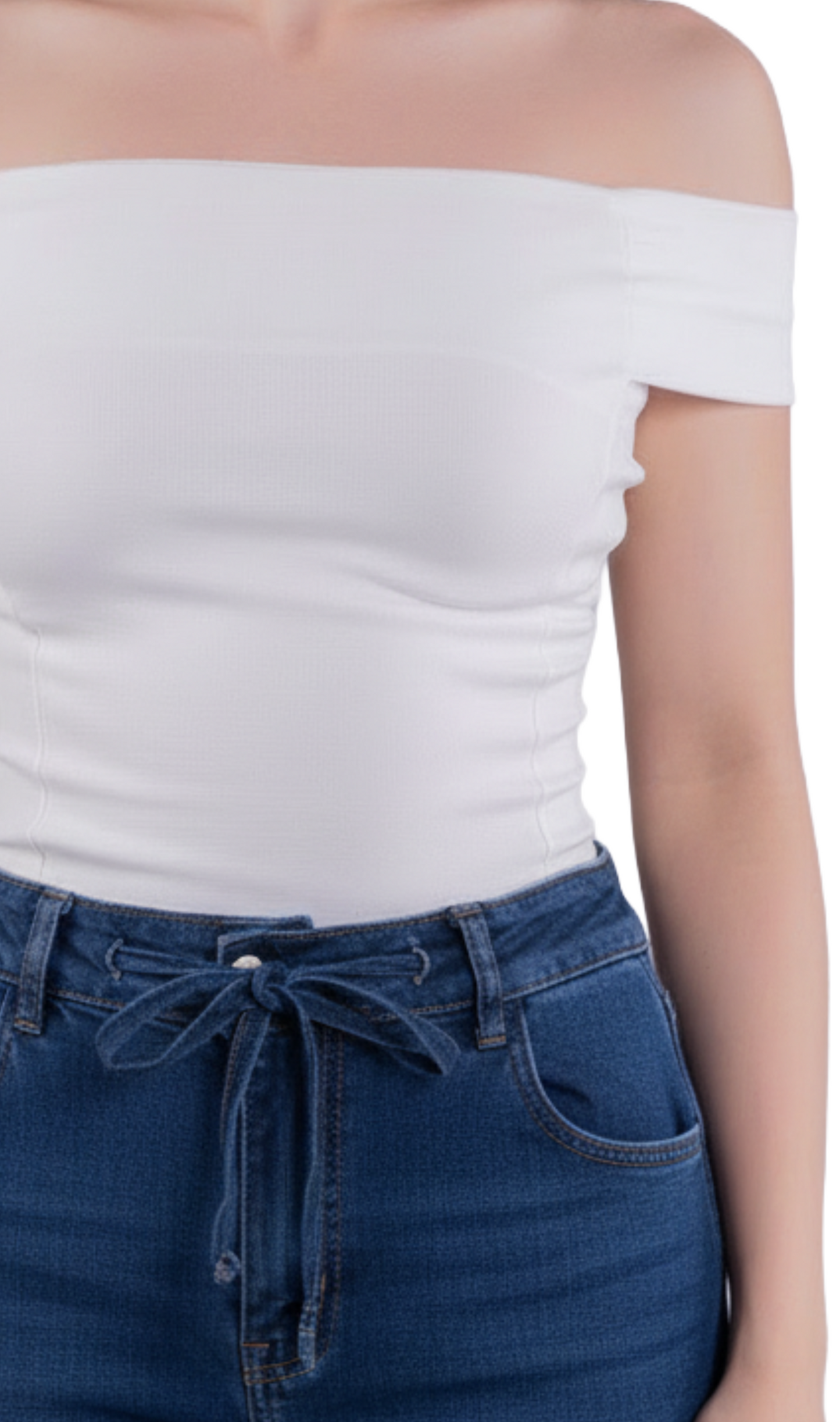 Crop top con tirante al hombro