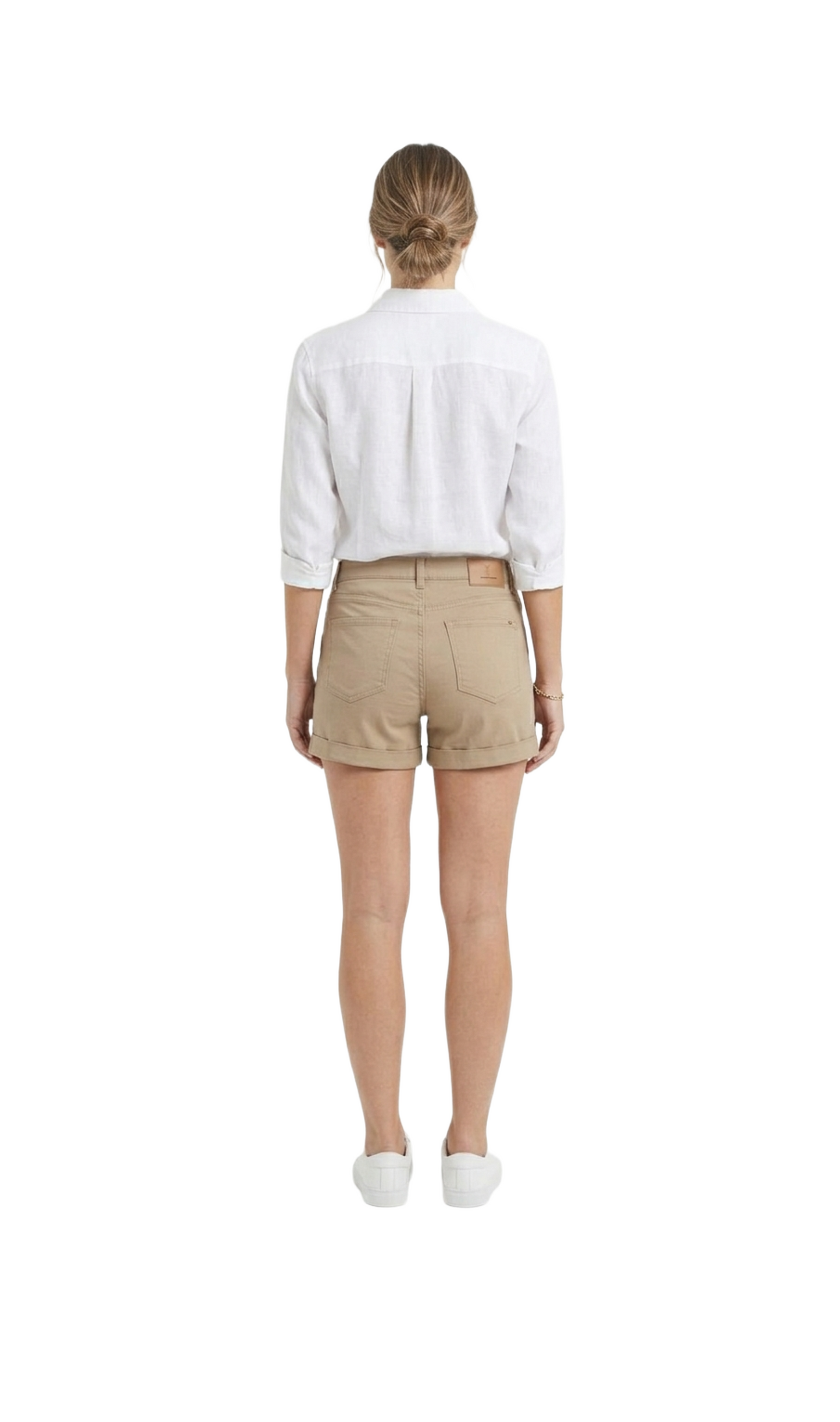 Short de mezclilla beige
