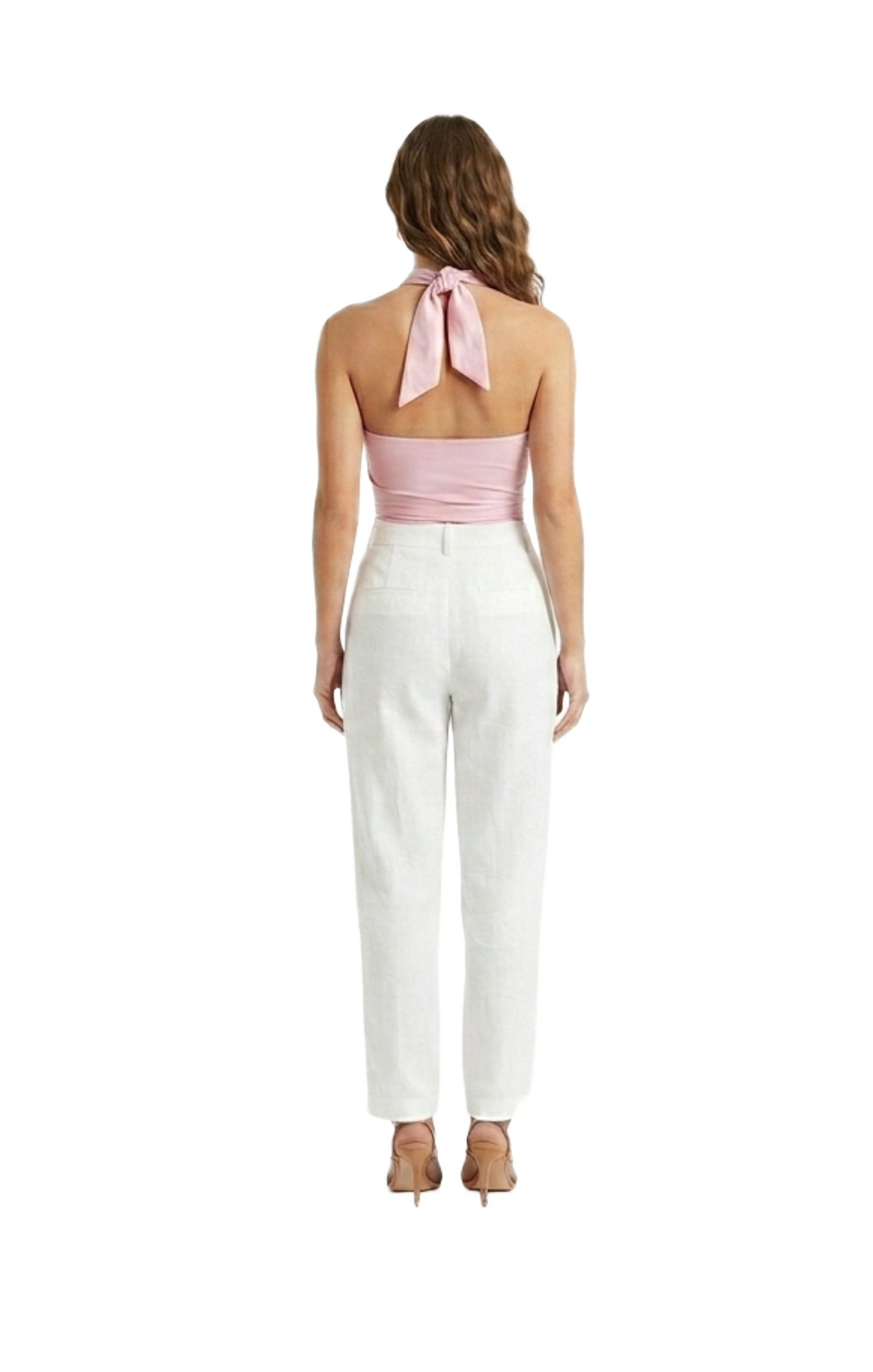 Halter rosa con amarre en cuello