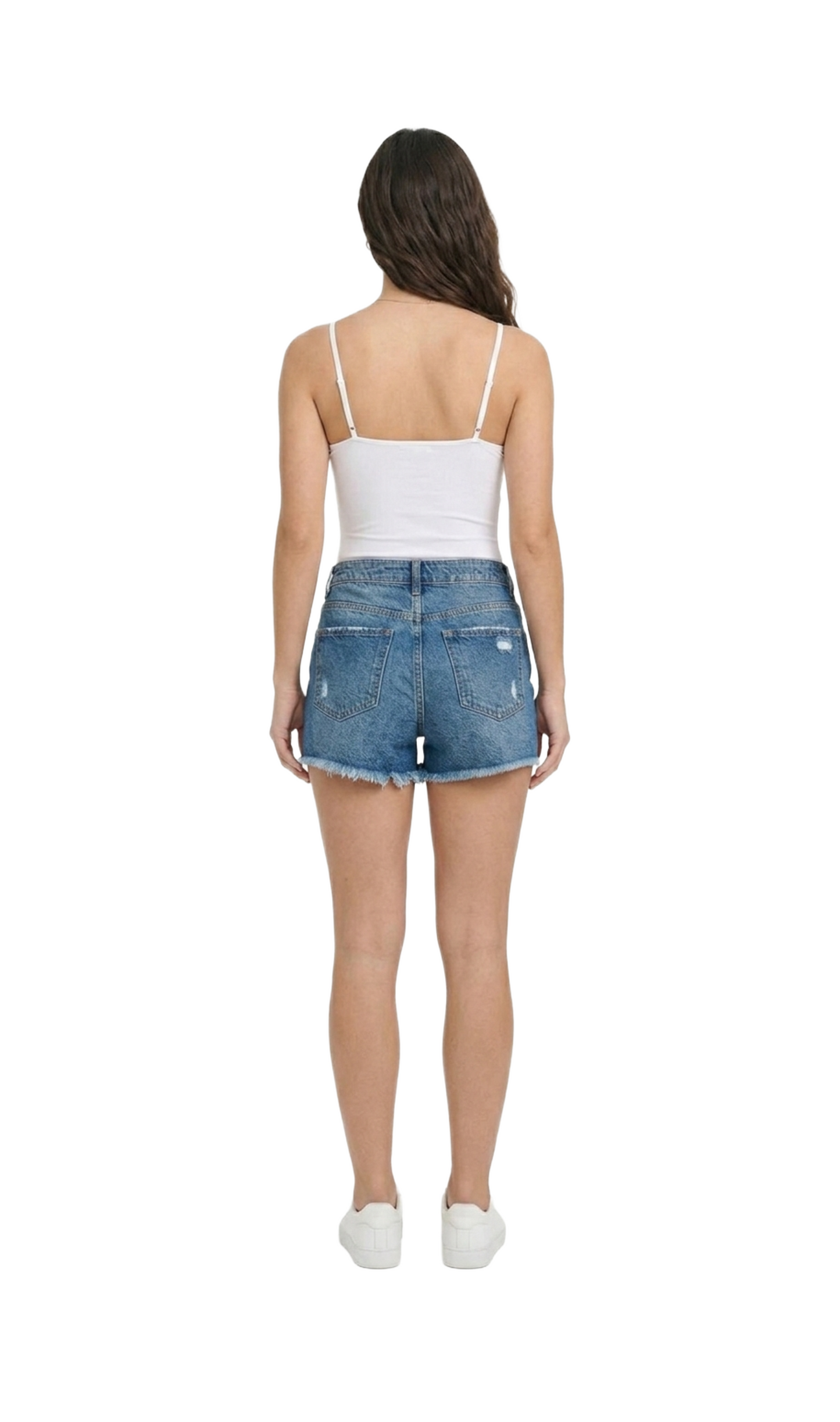 Blusa de tirantes con copas blanca
