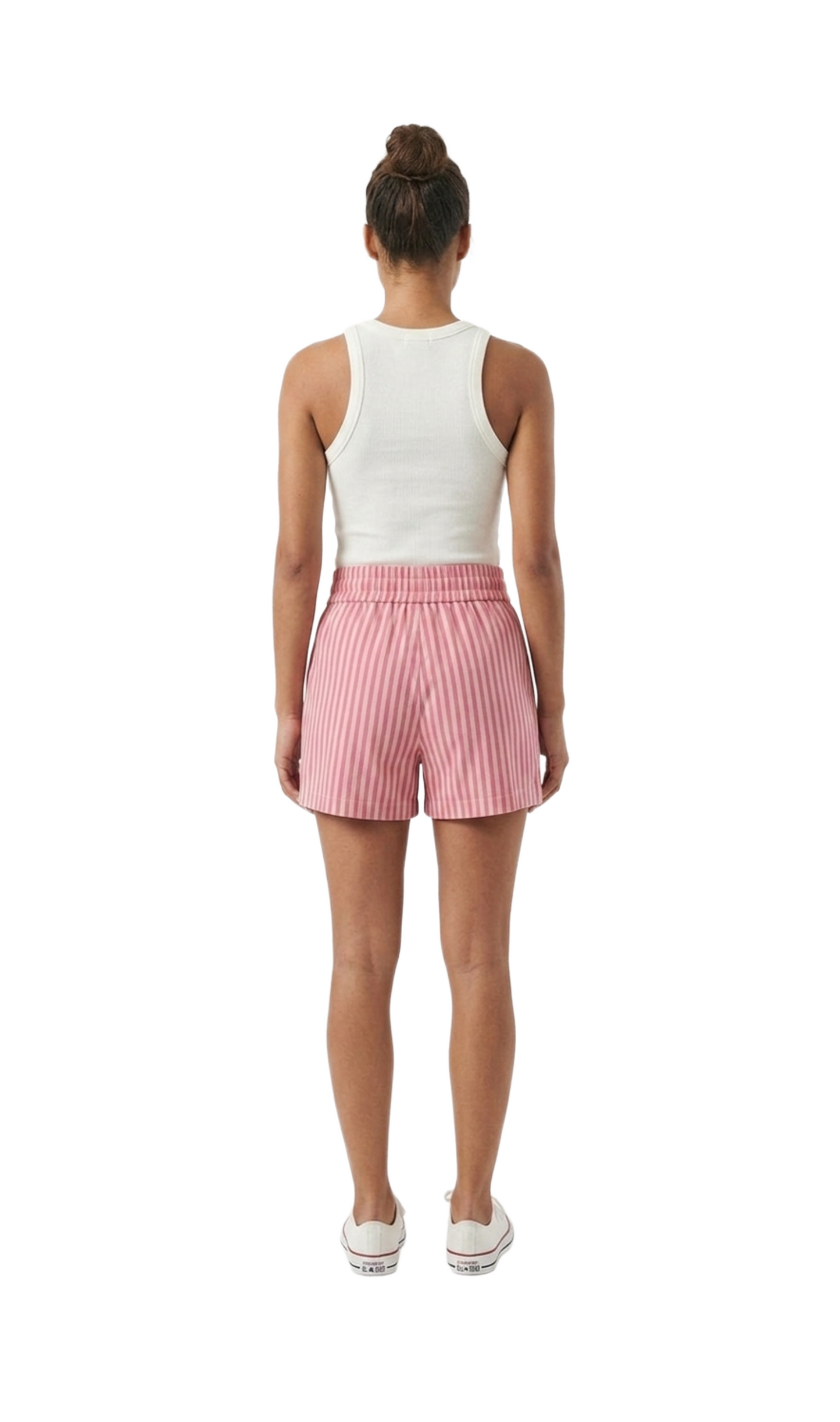 Short a rayas rosa con fiuscha economico