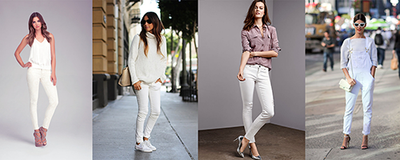 Cómo combinar tu ropa con jeans blancos este invierno