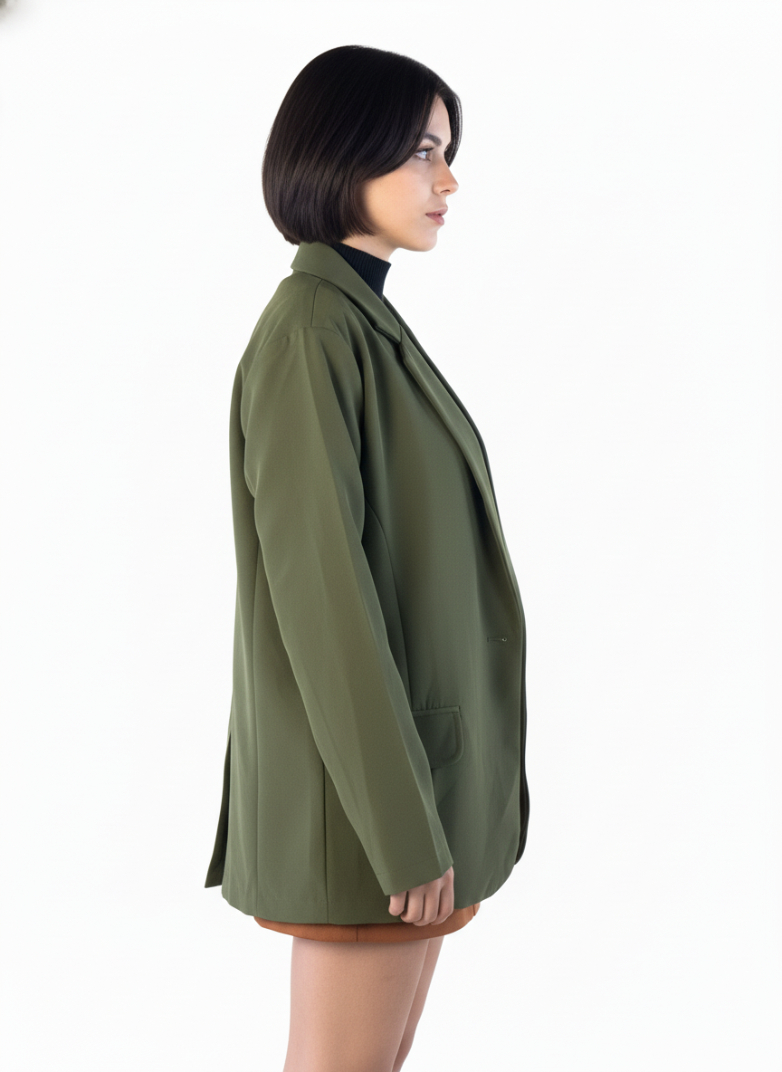 Saco largo formal verde