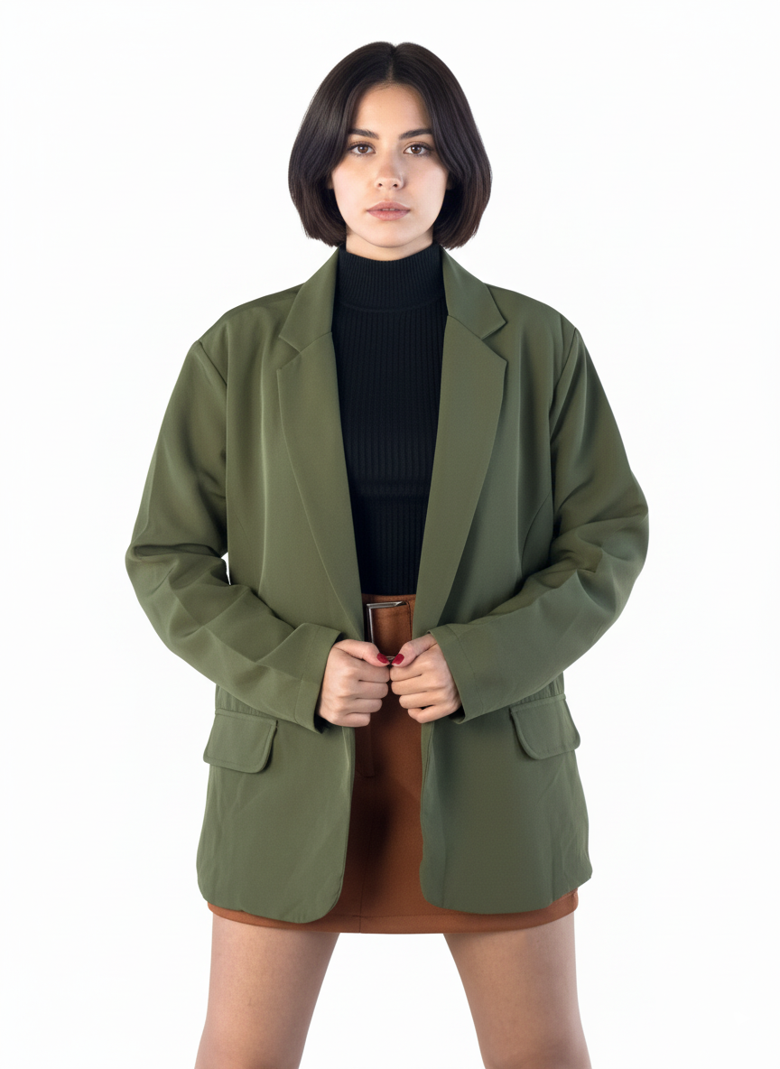 Saco largo formal verde