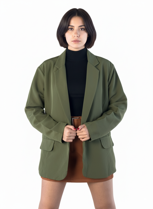 Saco largo formal verde