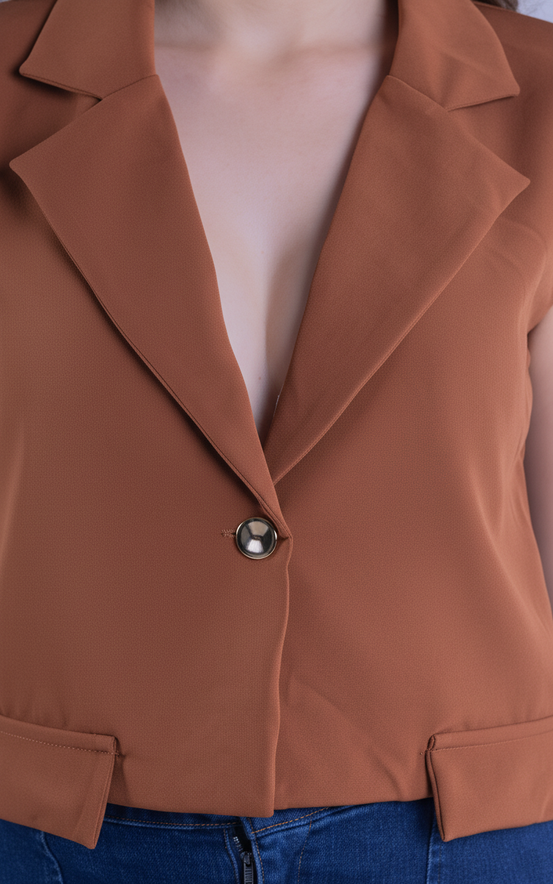 Chaleco de vestir con cierre a un boton