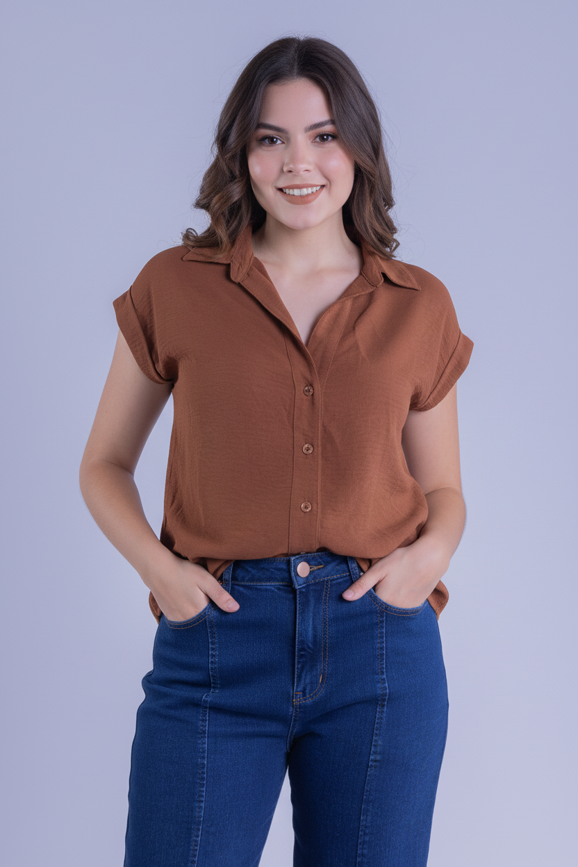 Chaleco de vestir con cierre a un boton