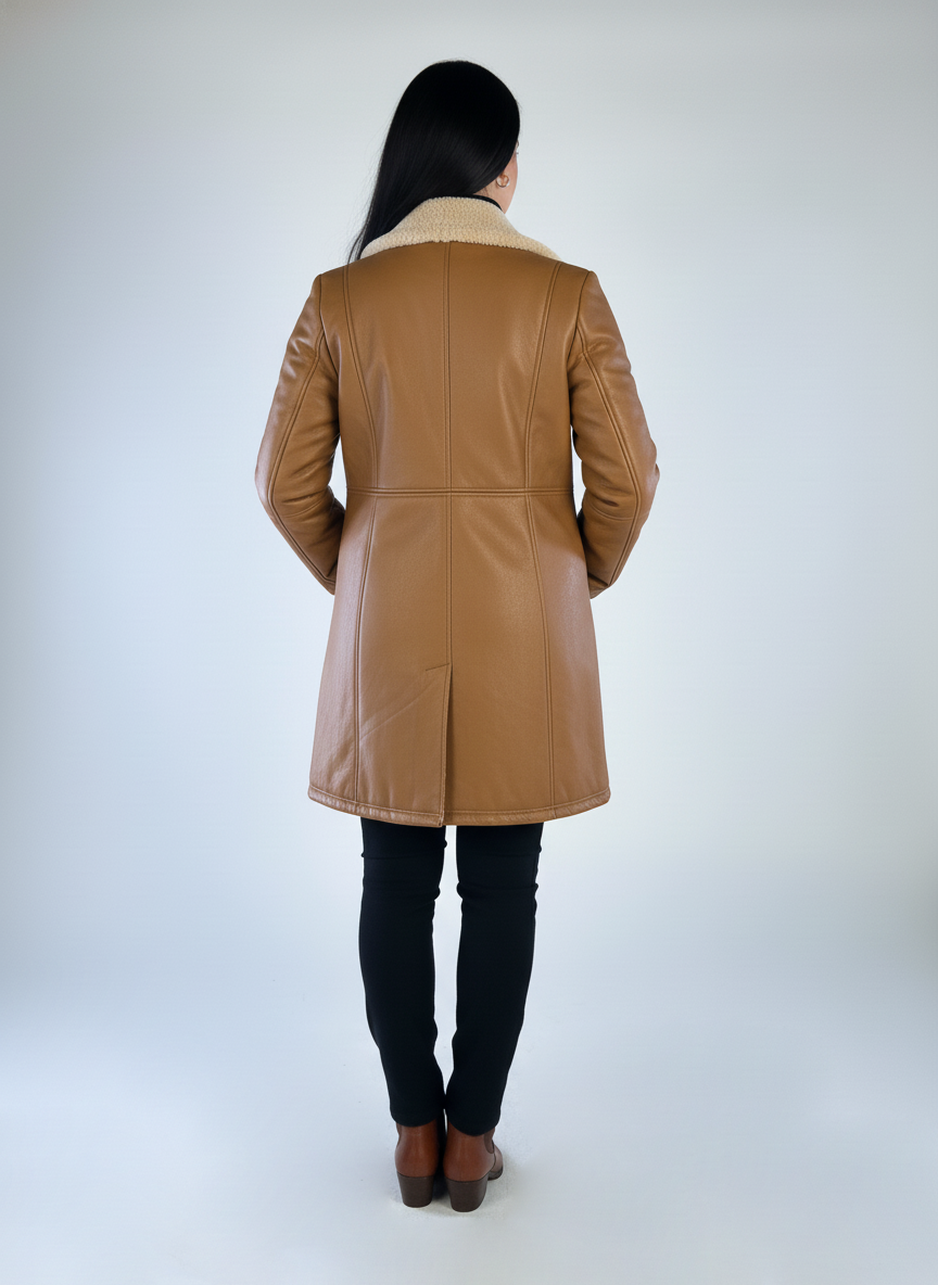 Abrigo estilo vaquero con detalle de forro calientito