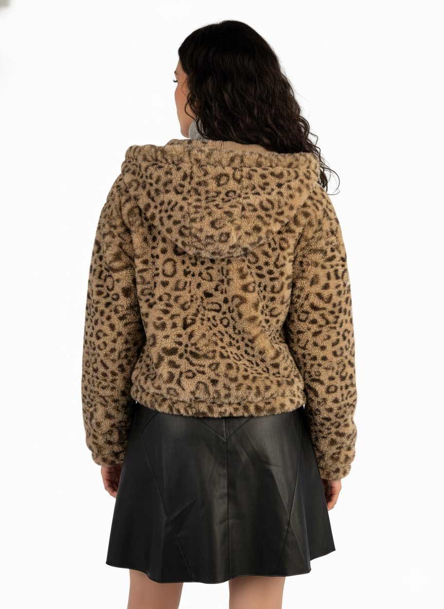 Chamarra reversible de peluche