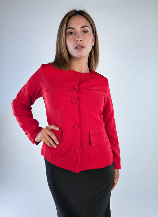 Saco abotonado con bolsas