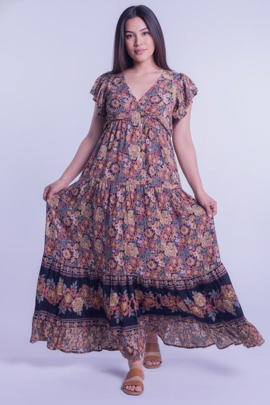 Vestido con estampado tipo indu
