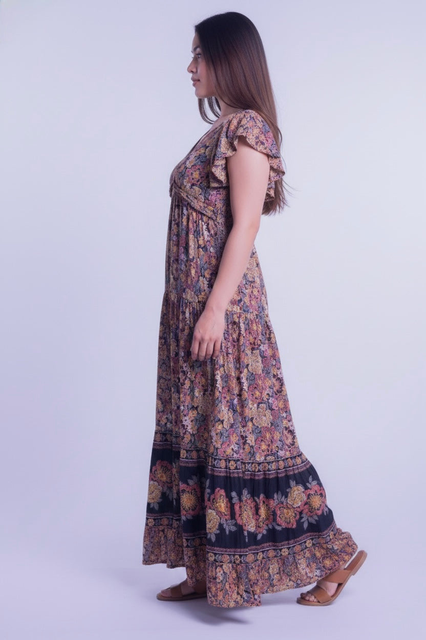 Vestido con estampado tipo indu