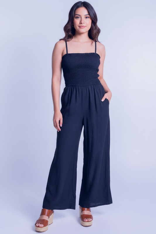 Jumper azul de tirantes con elastico en pecho