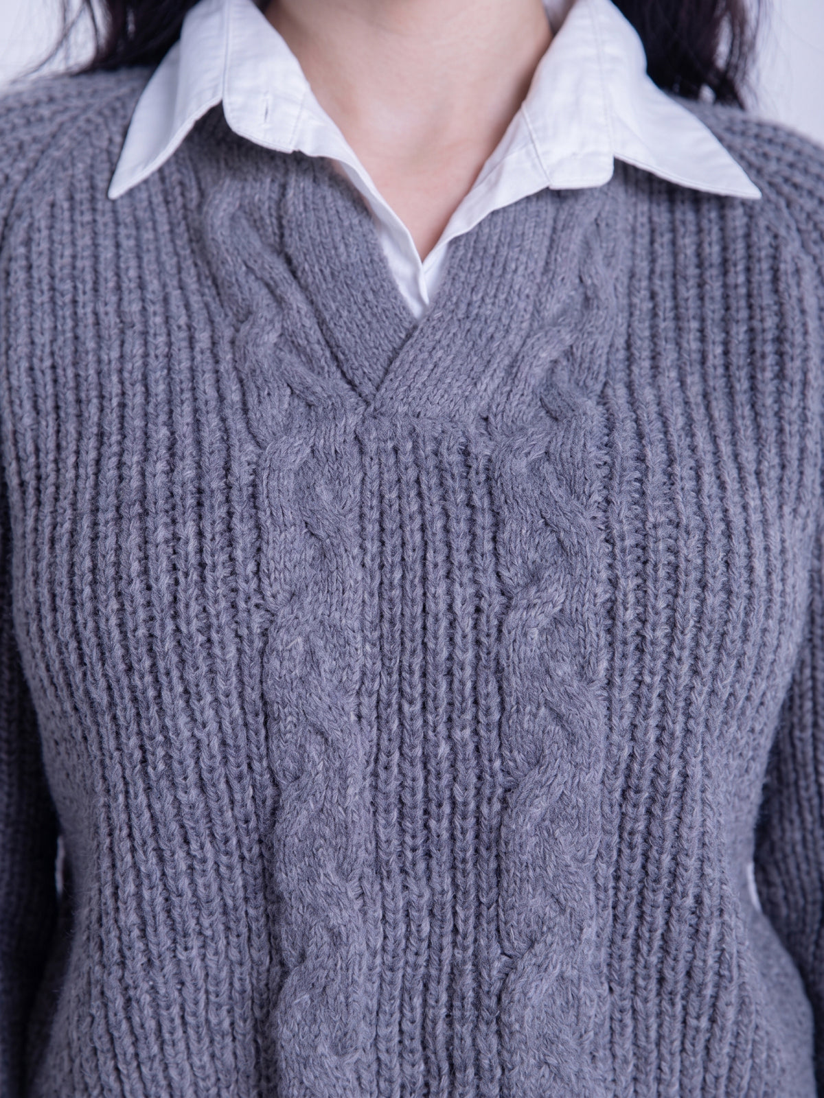 Suéter con cuello estilo camisa