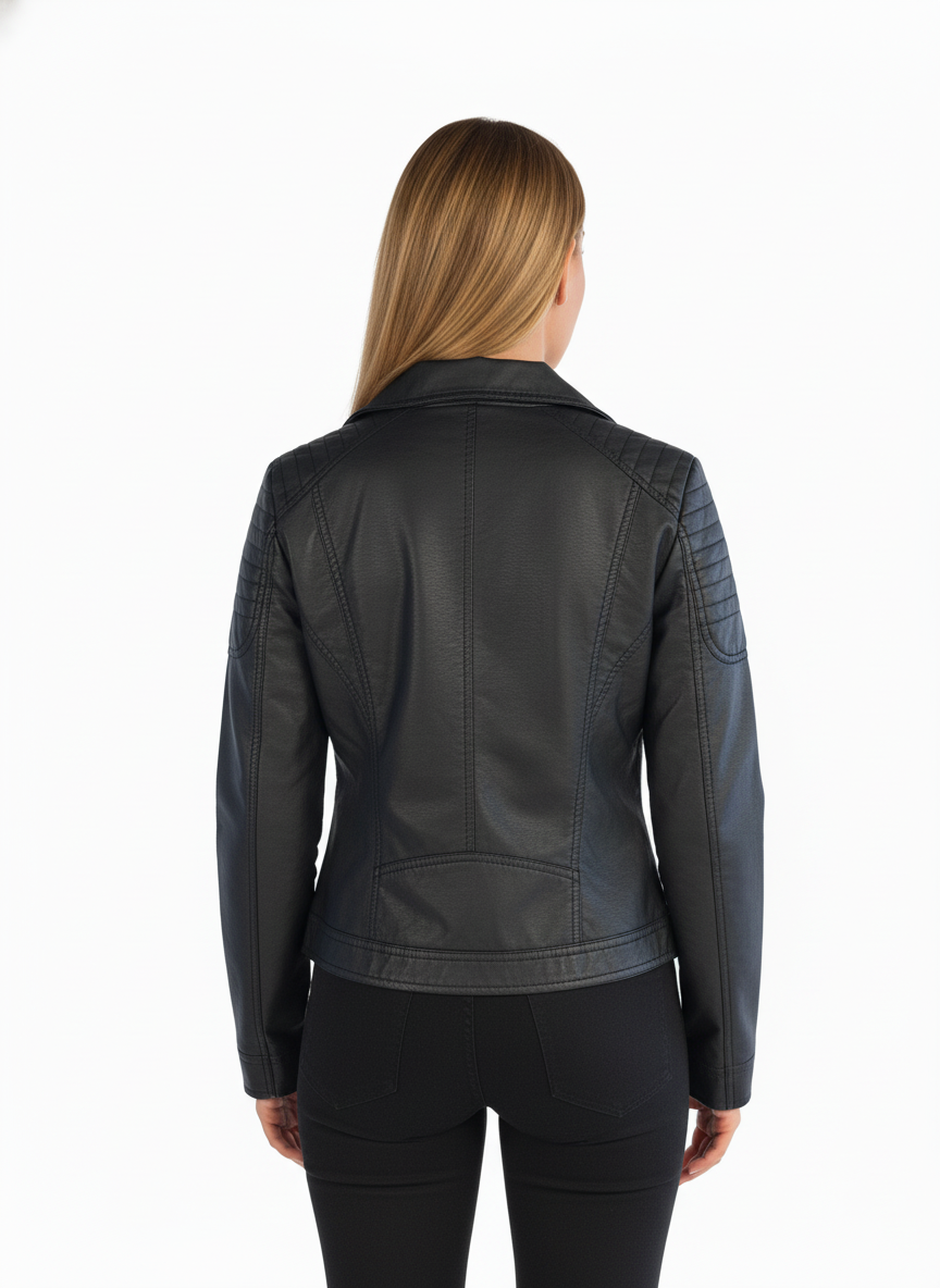 Chamarra vinipiel estilo rockera