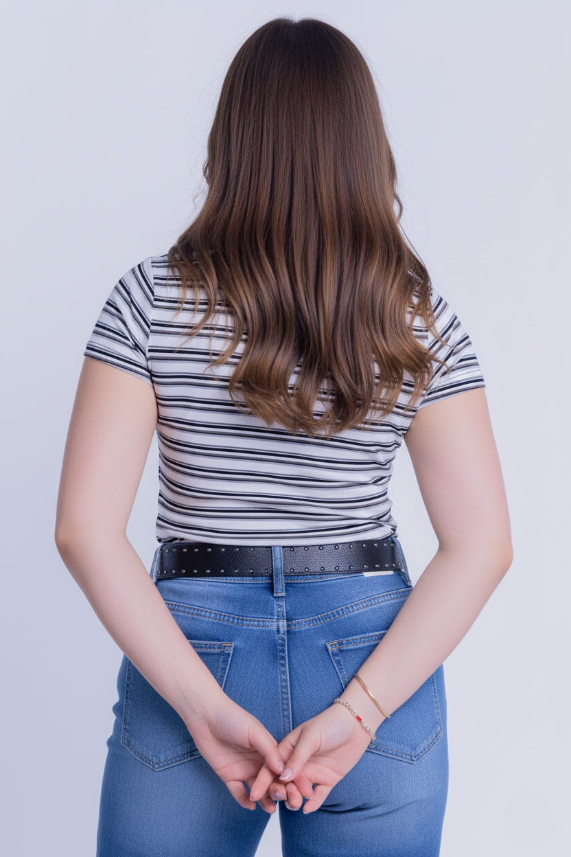 Blusa a rayas horizontales blancas negras