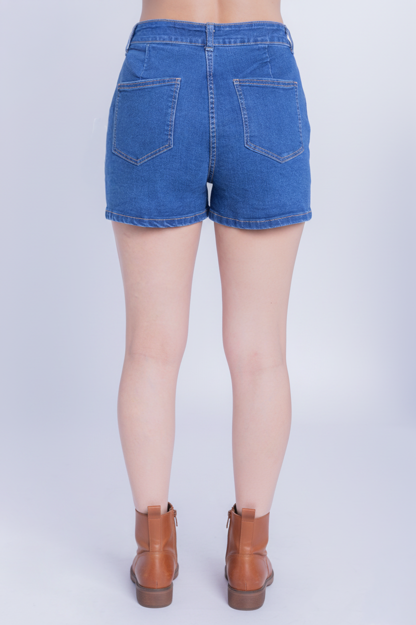 Short falda de mezclilla con ajuste lateral