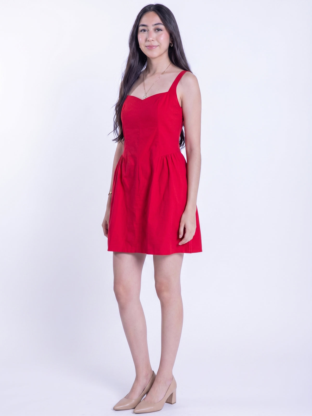 Vestido rojo de tirantes ampon