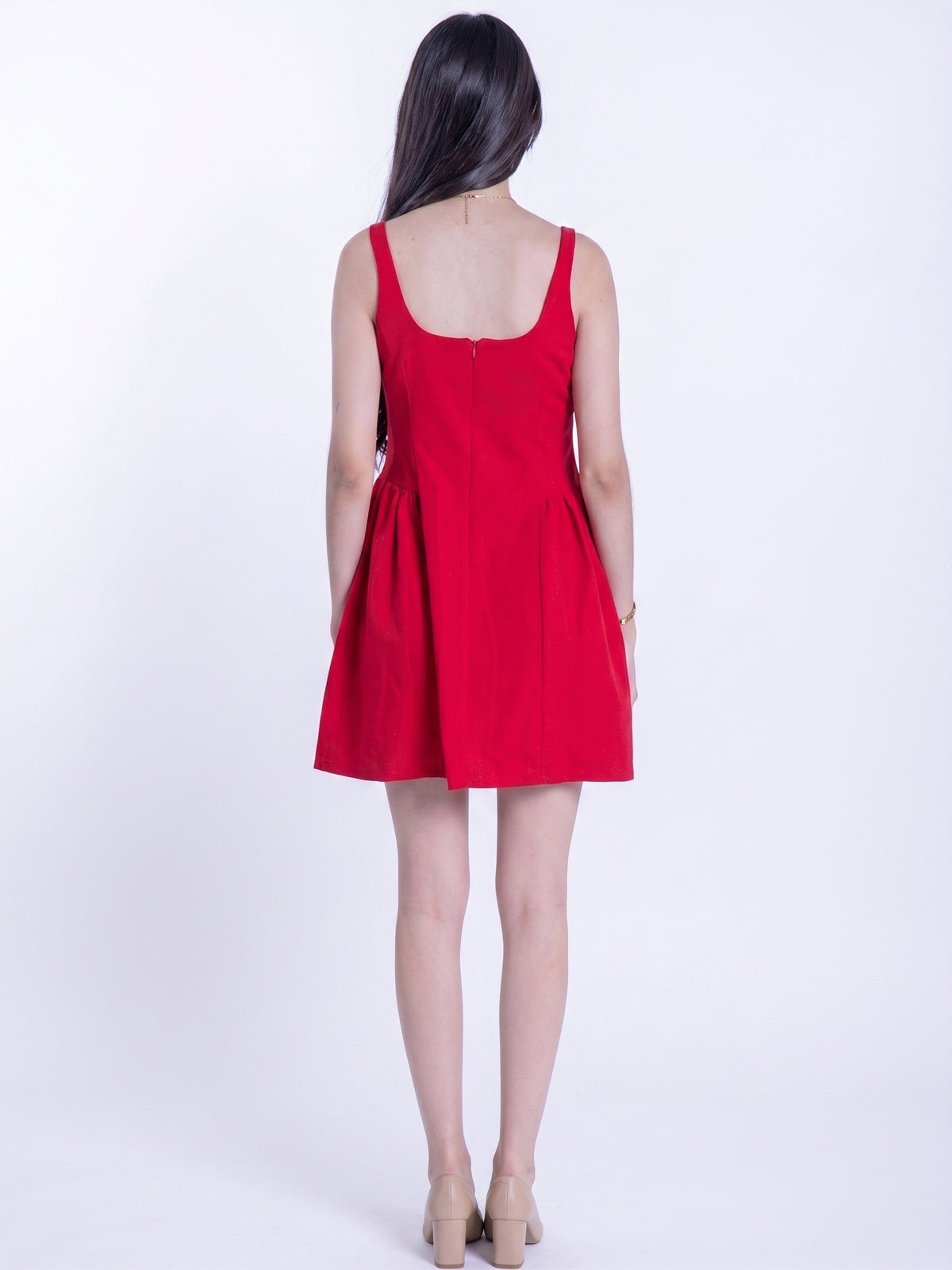 Vestido rojo de tirantes ampon