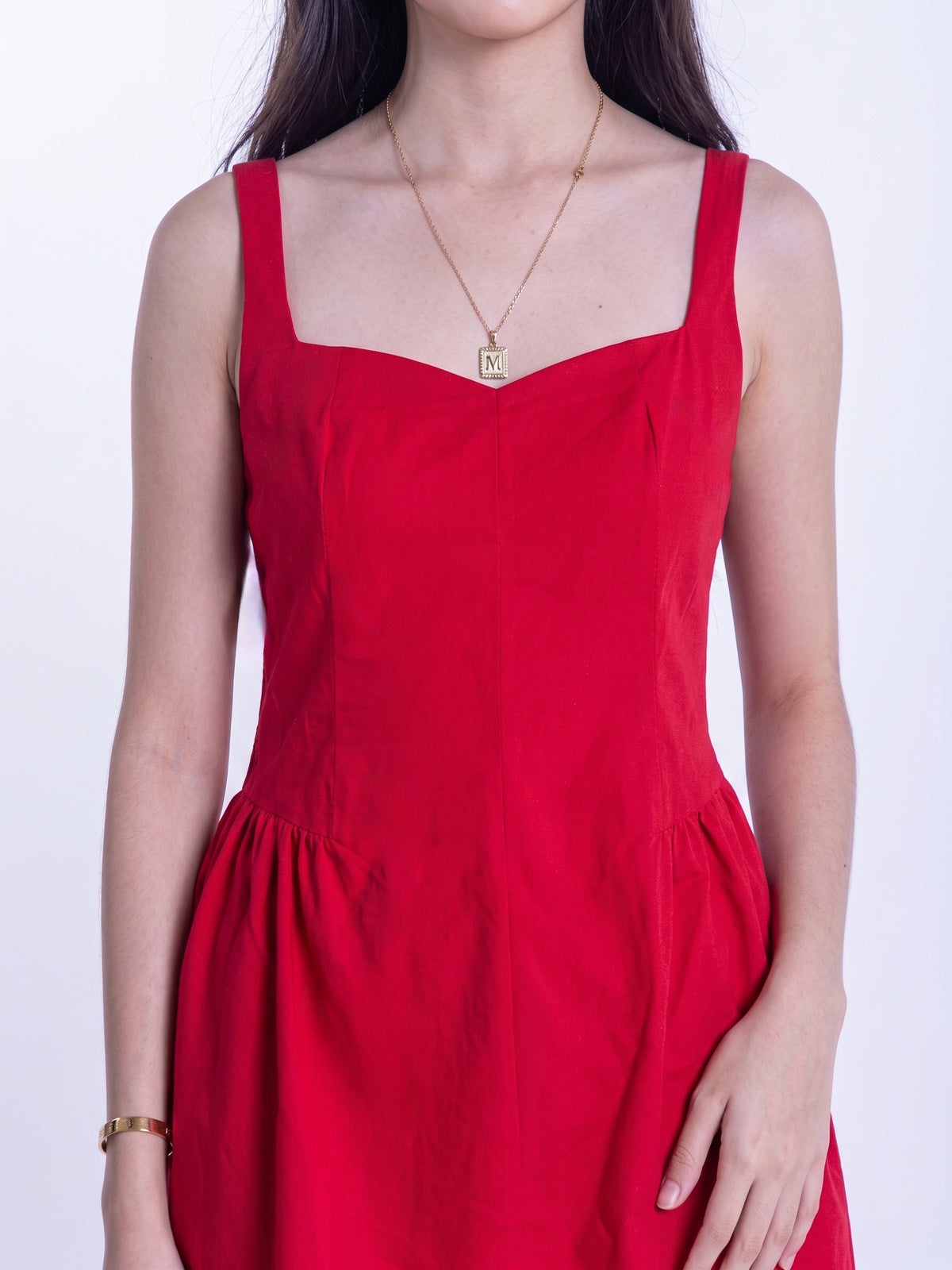 Vestido rojo de tirantes ampon