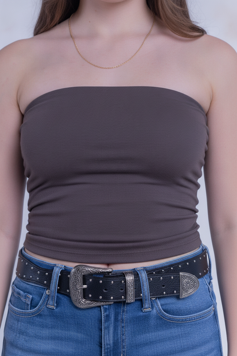 Crop top atrápeles cafe básico