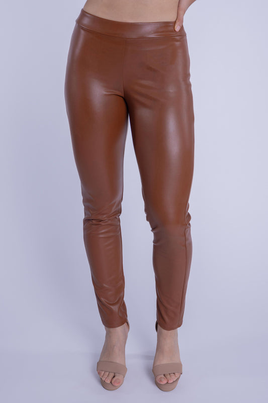 Leggings café de vinipiel