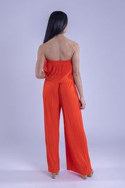 Jumper naranja plisado