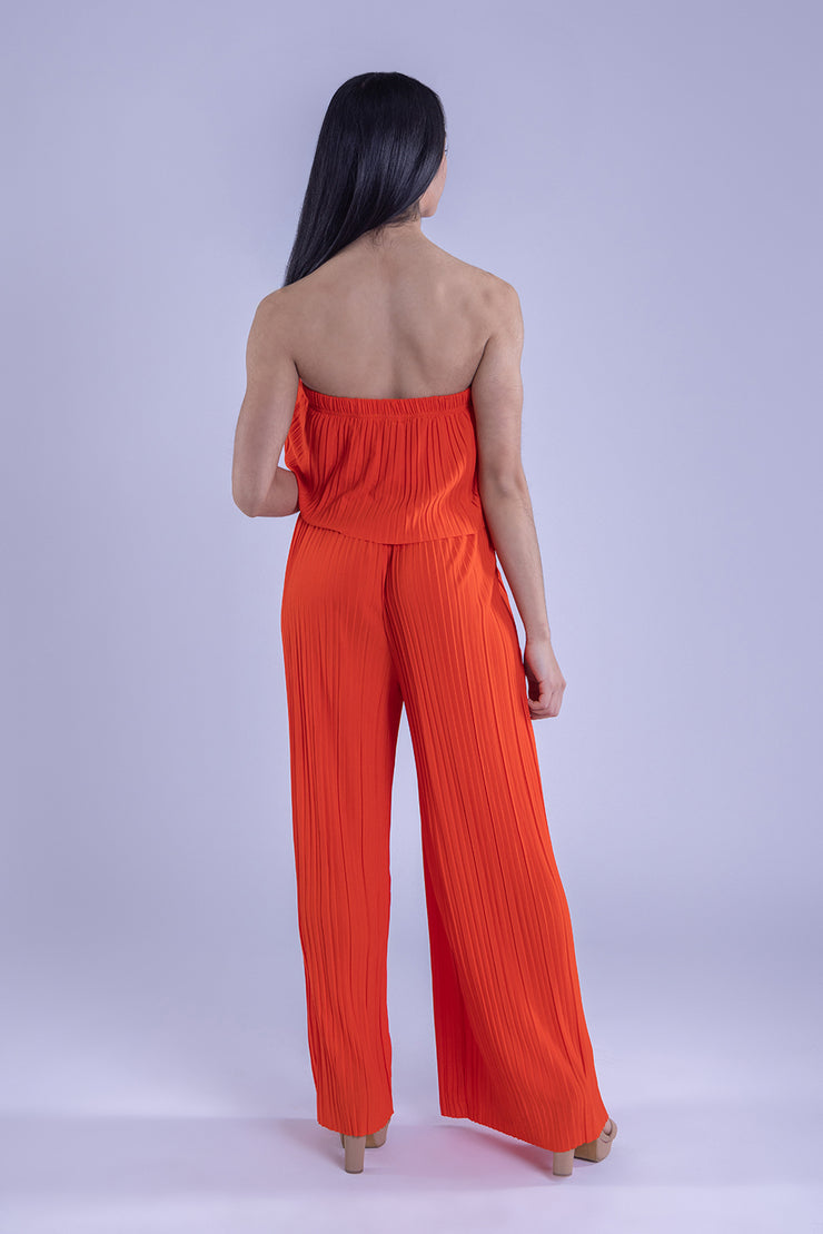 Jumper naranja plisado