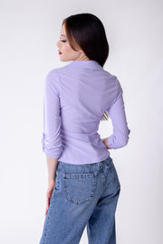 Blusa plisada tipo camisa