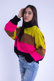 Suéter de colores oversize