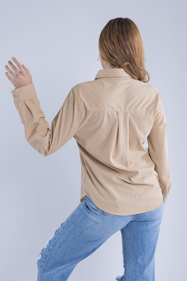 Camisola de pana manga larga