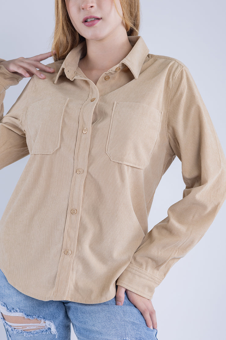 Camisola de pana manga larga